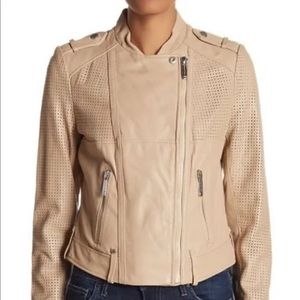 Michael Kors Leather Moto Jacket